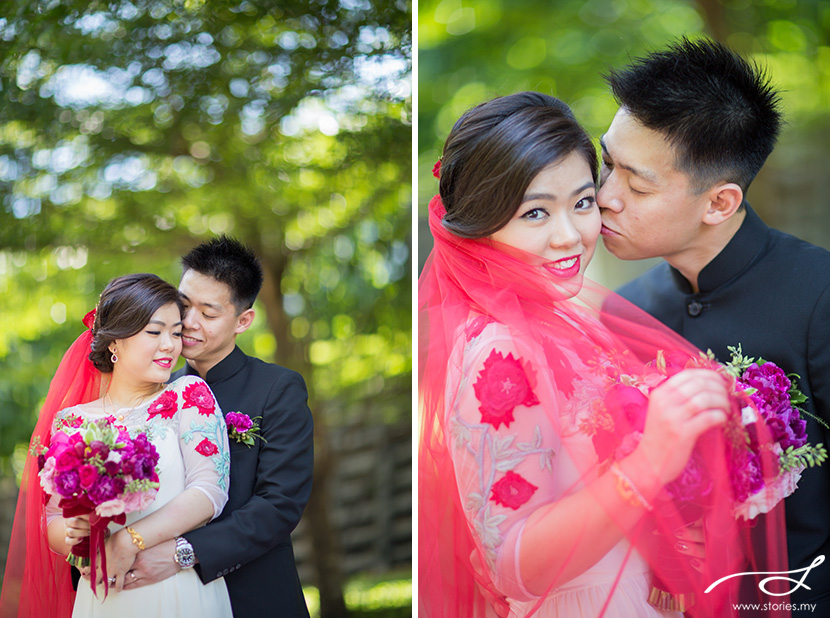 Red and white hot sale wedding veils